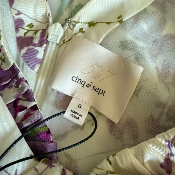 NWT Cinq à Sept Midsummer Bloom Brenton Dress Size 6 - Picture 9 of 9